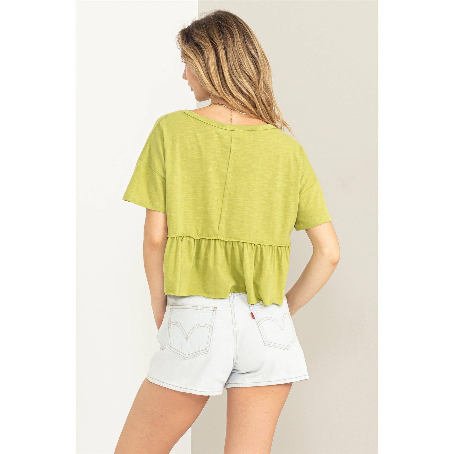 Green BabyDoll Top